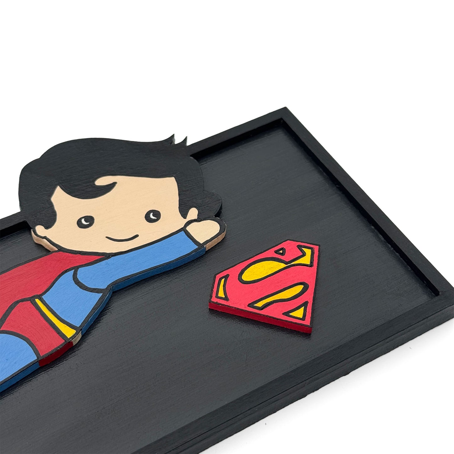 Superman Hand-Painted Wooden Kids Wall Frame