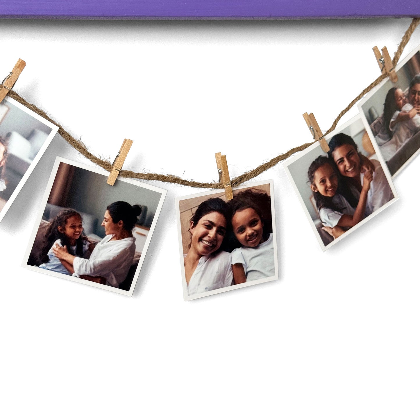 Personalised Hand-Painted Wooden Double Plank Photo Holder