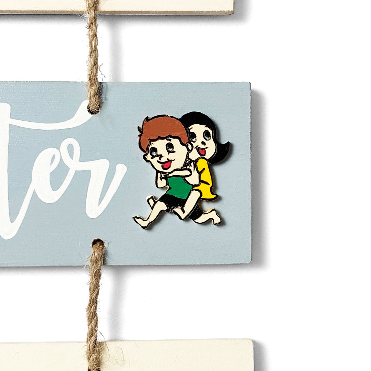 Home Hand-Painted Wooden Plank Wall Hanging