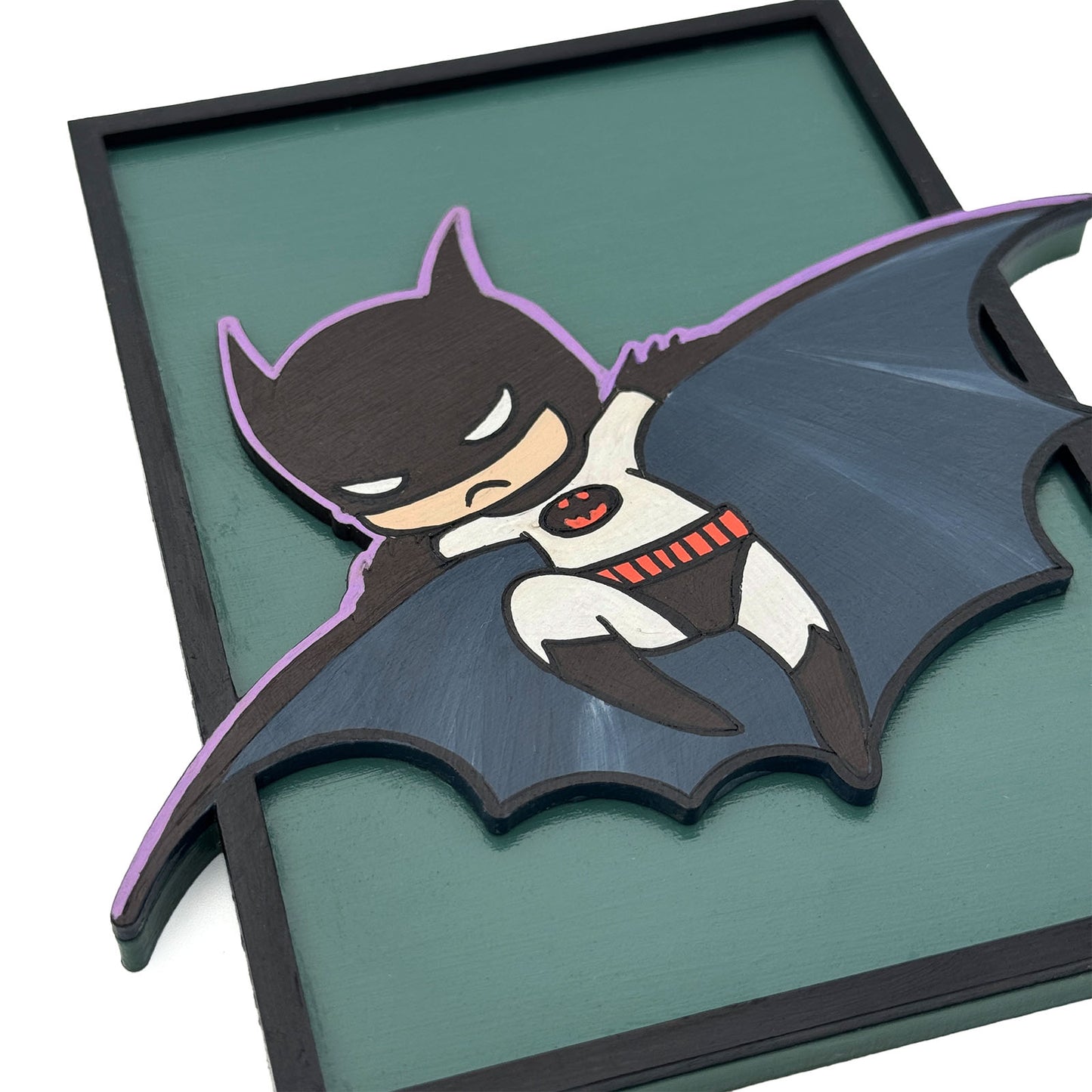 Batman Hand-Painted Wooden Kids Wall Frame
