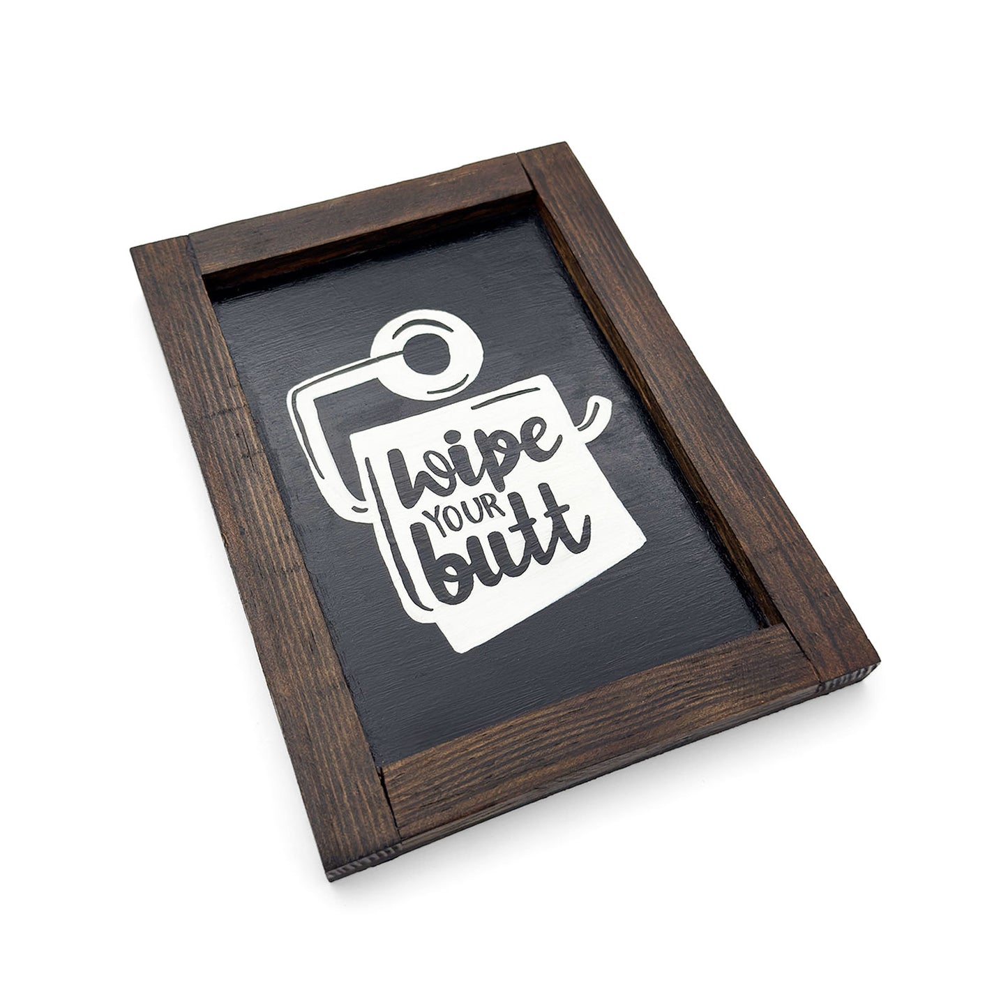 Hand-Painted Wooden Washroom Frame Combo Of 4