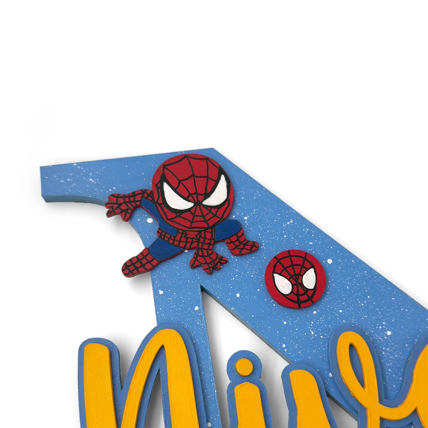 Superheroes Avengers Themed Layered Alphabet Initial Hand-Painted Wooden Kids Name Plate - Design 2