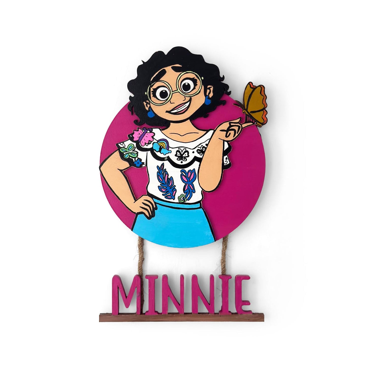 Mirabel Themed Hand-Painted Wooden Kids Name Plate