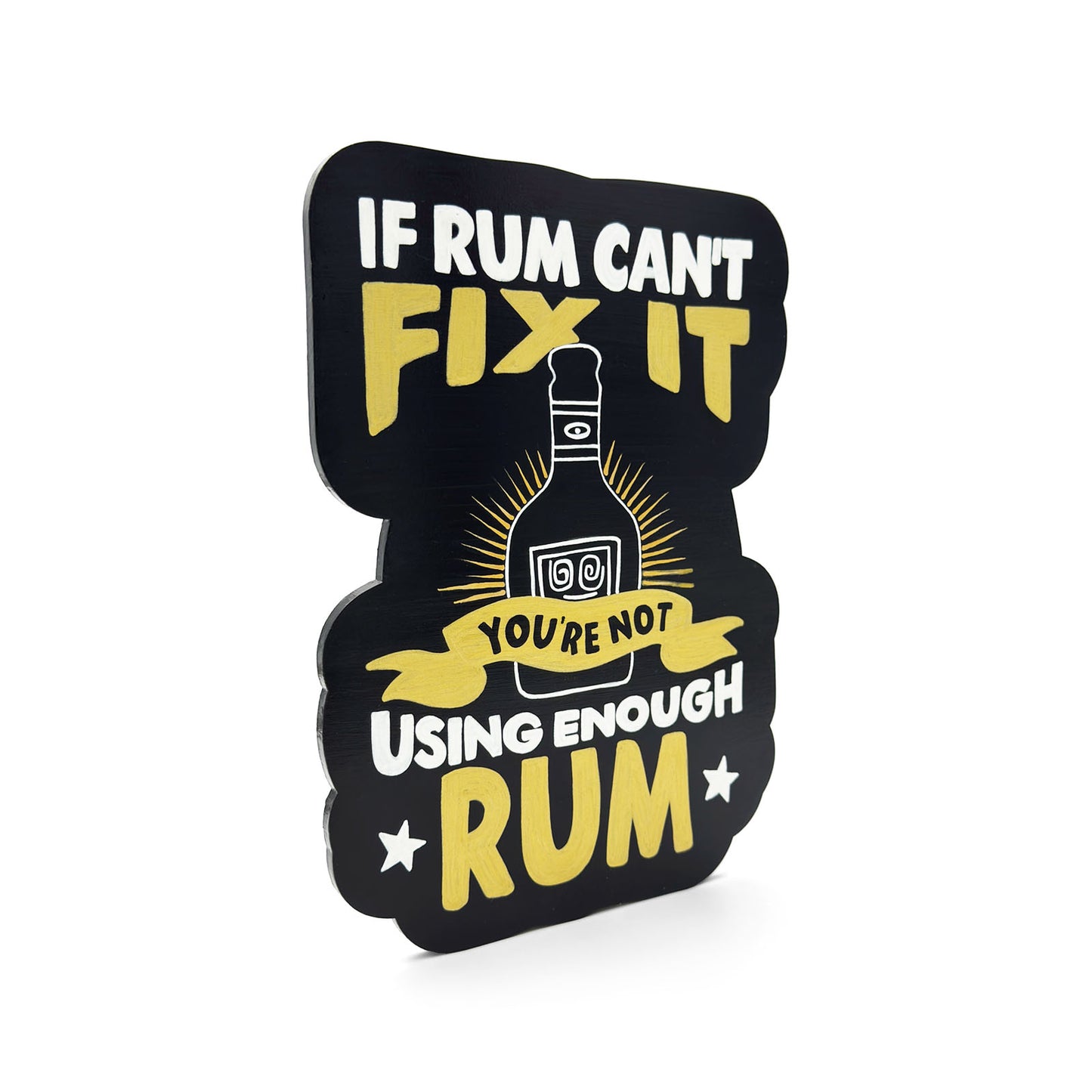 You're Not Using Enough Rum Hand-Painted Wooden Bar Room Hanging