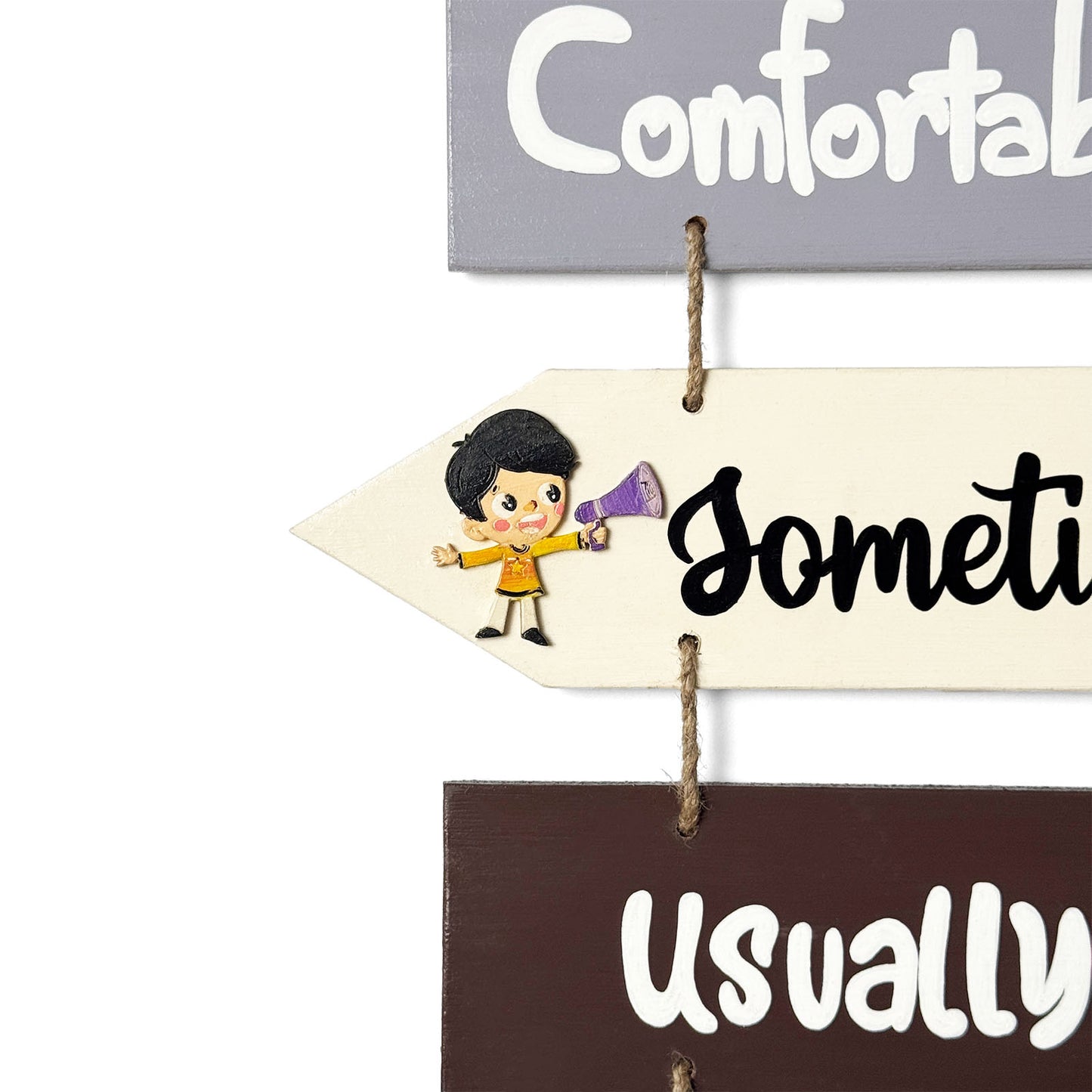 Welcome To Our Home Hand-Painted Wooden Arrow Plank Wall Hanging - Design 2