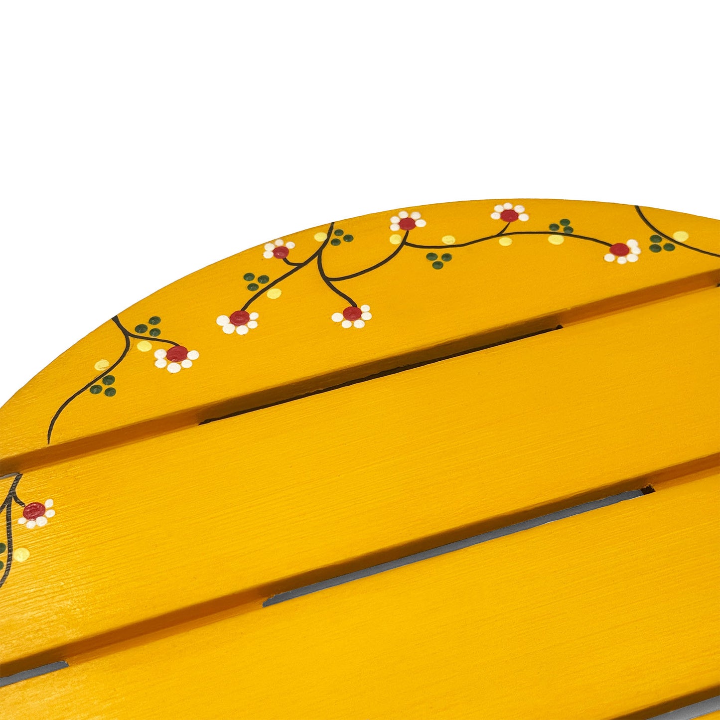 Peacock Artwork Hand-Painted Wooden Madhubani Round Name Plate For Home