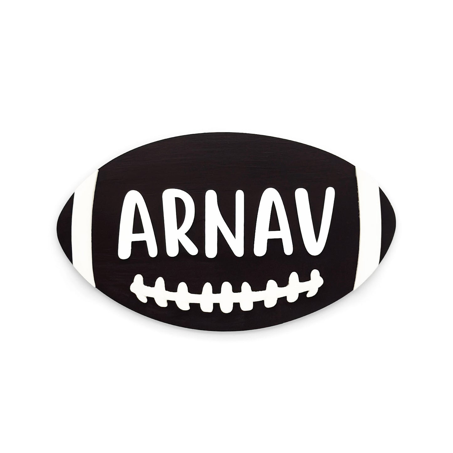 American Football Themed Hand-Painted Wooden Kids Name Plate