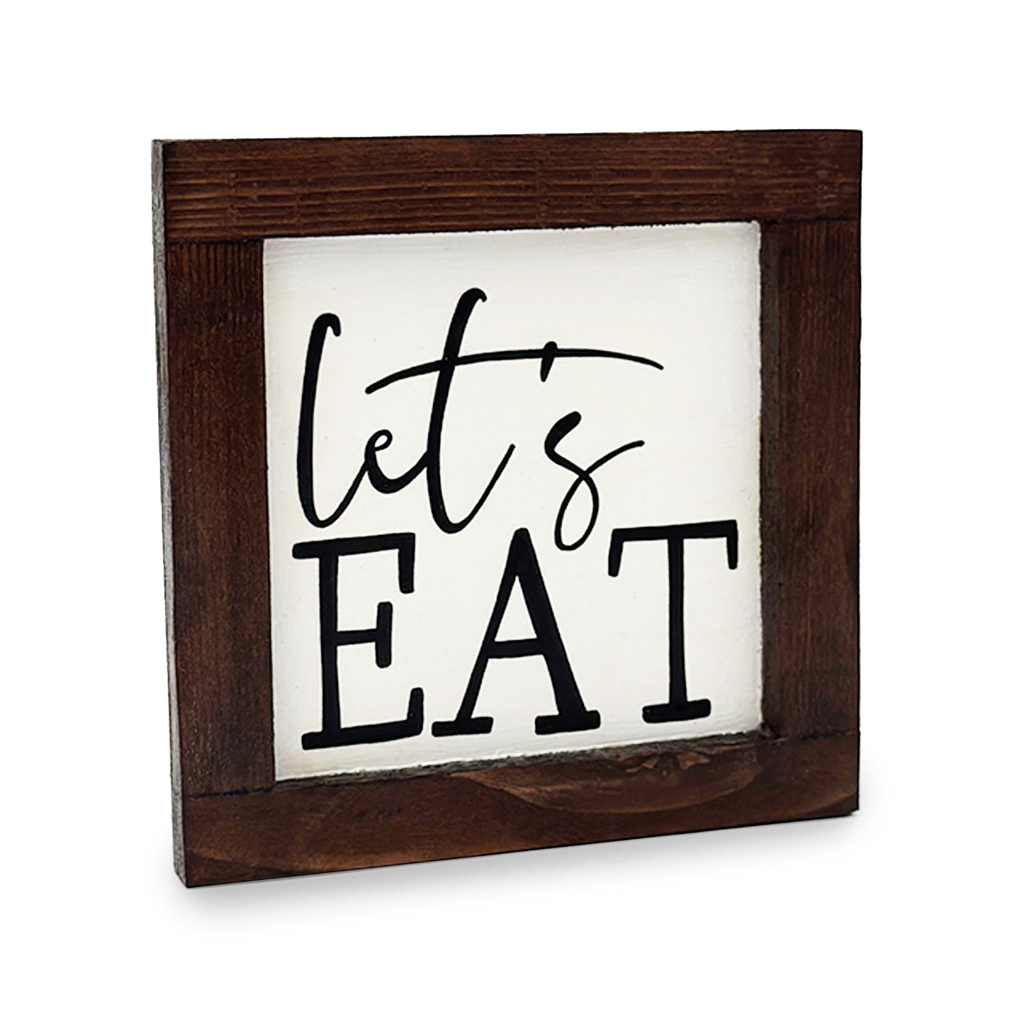 Let’s Eat Hand-Painted Wooden Kitchen Wall Frame