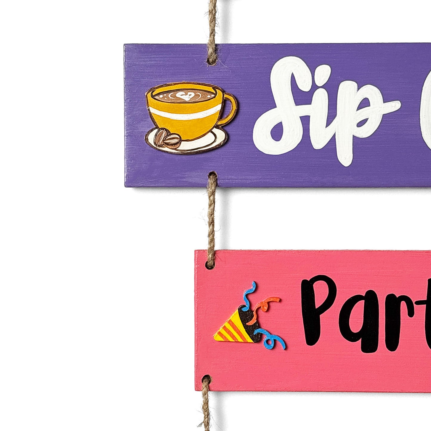 In This Room We Hand-Painted Wooden Plank Wall Hanging