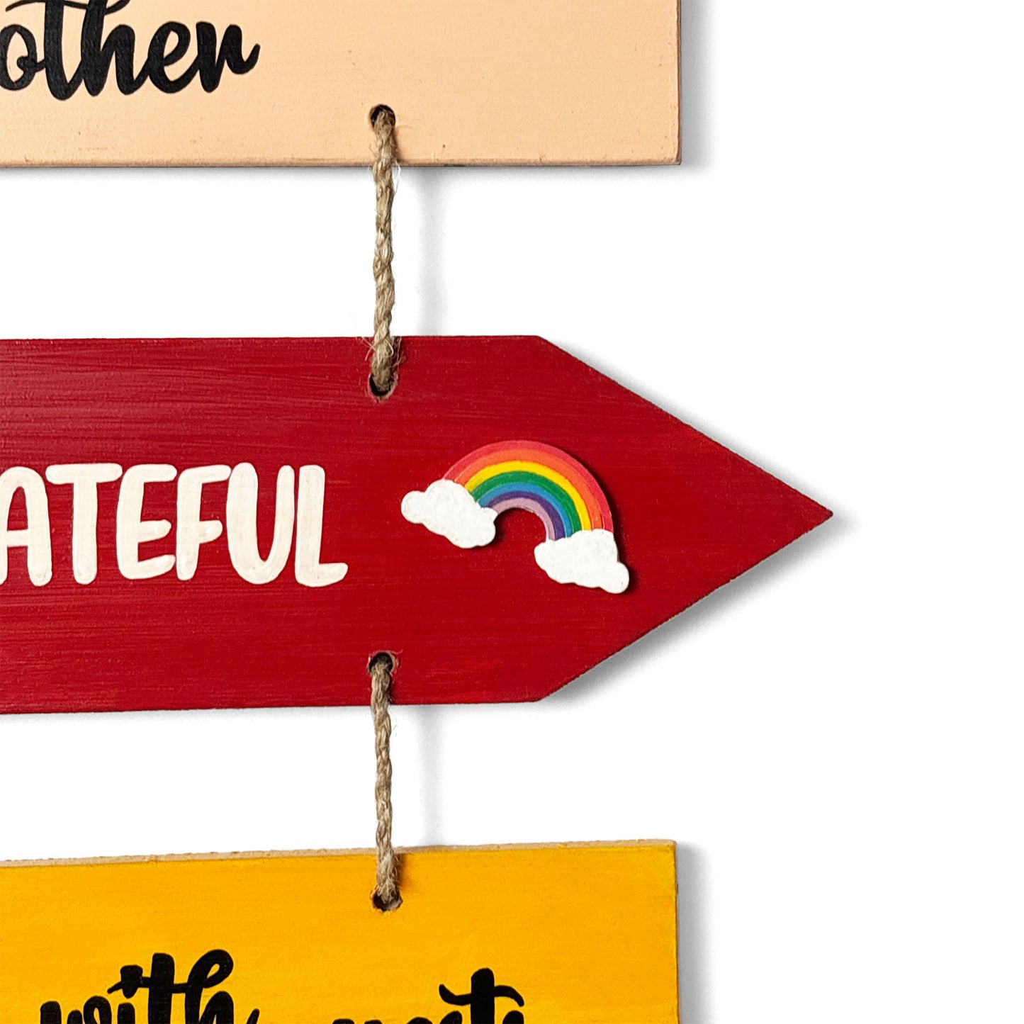 In Our Sweet Home Hand-Painted Wooden Arrow Plank Wall Hanging