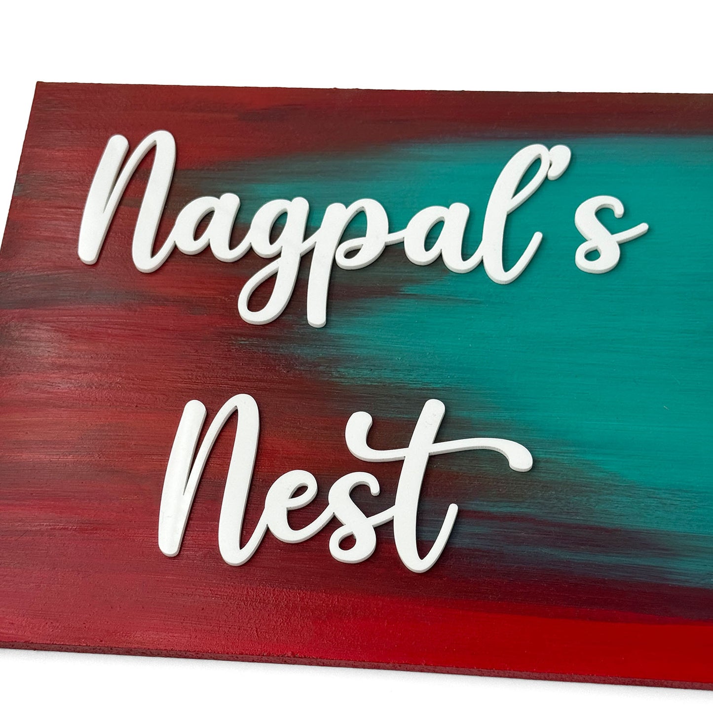 Hand-Painted Wooden Name Plate With Jar For Home - Only Jar Board