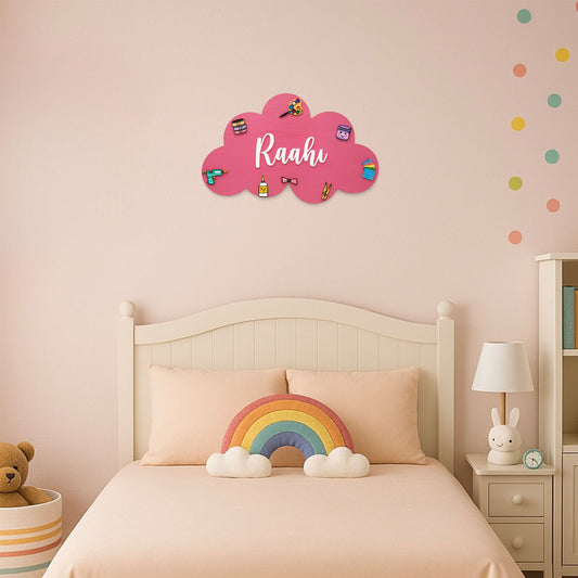 Crafts Themed Hand-Painted Wooden Kids Name Plate