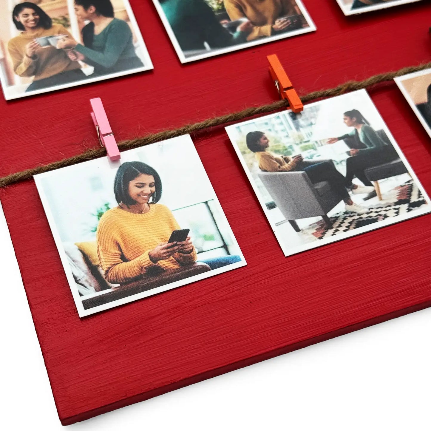 Personalised Hand-Painted Square Wooden Photo Holder