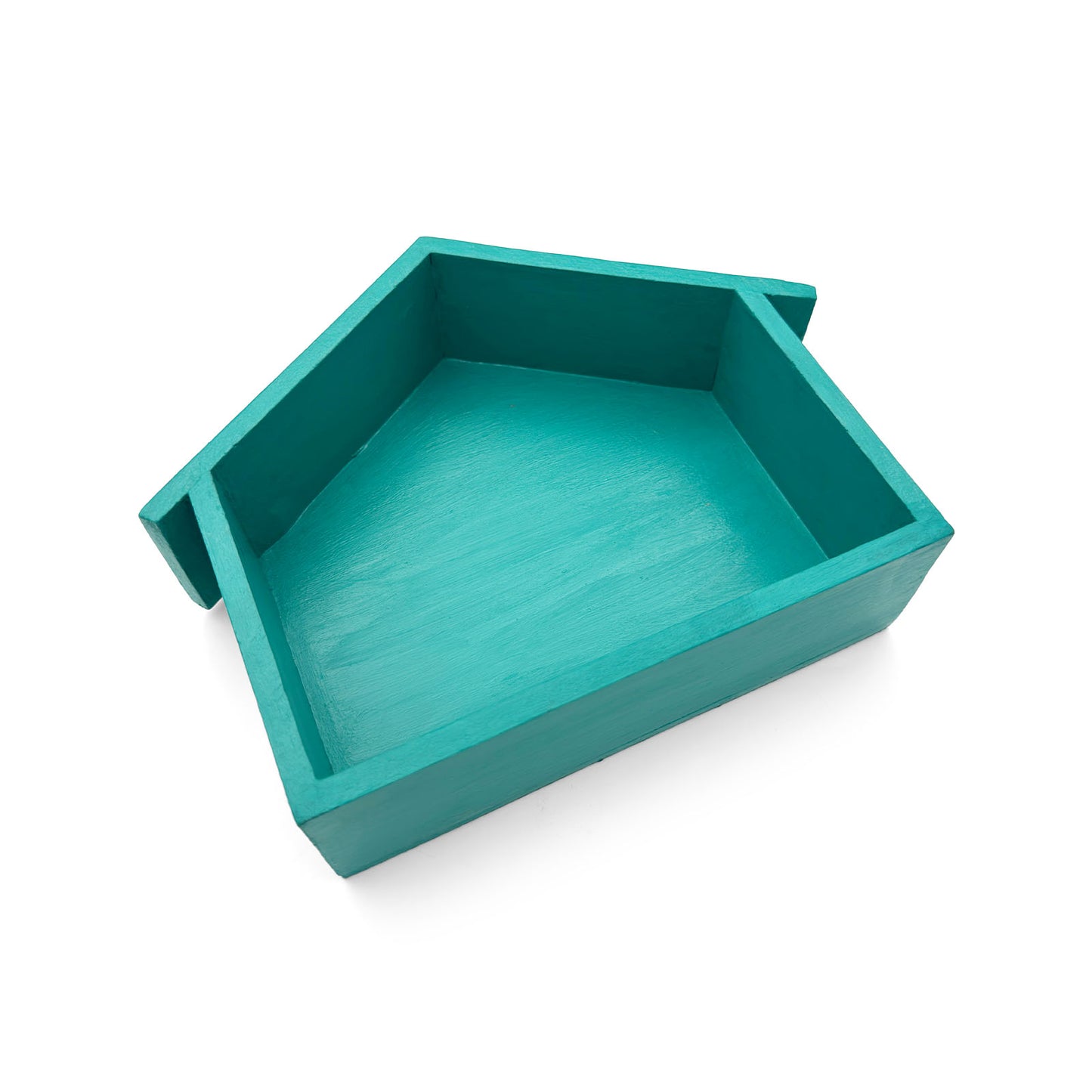 Hut Shaped Hand-Painted Wooden Wall Shelf Combo Of Five - Blue, Pink, Yellow, Teal, & Purple