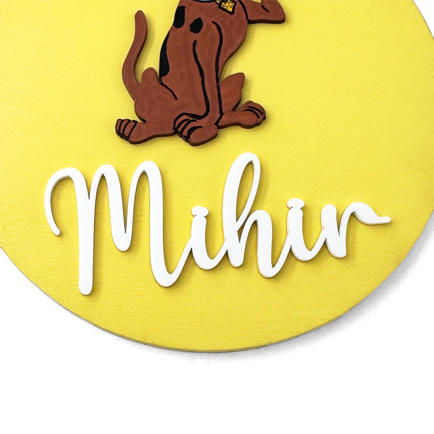 Scooby Doo Themed Hand-Painted Wooden Name Plate For Kids