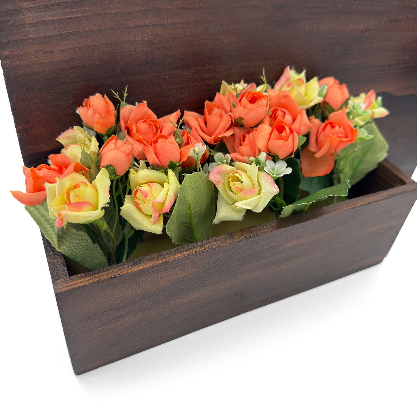 Rectangular Hand-Painted Wooden Planter Name Plate For Home - Wooden Finish