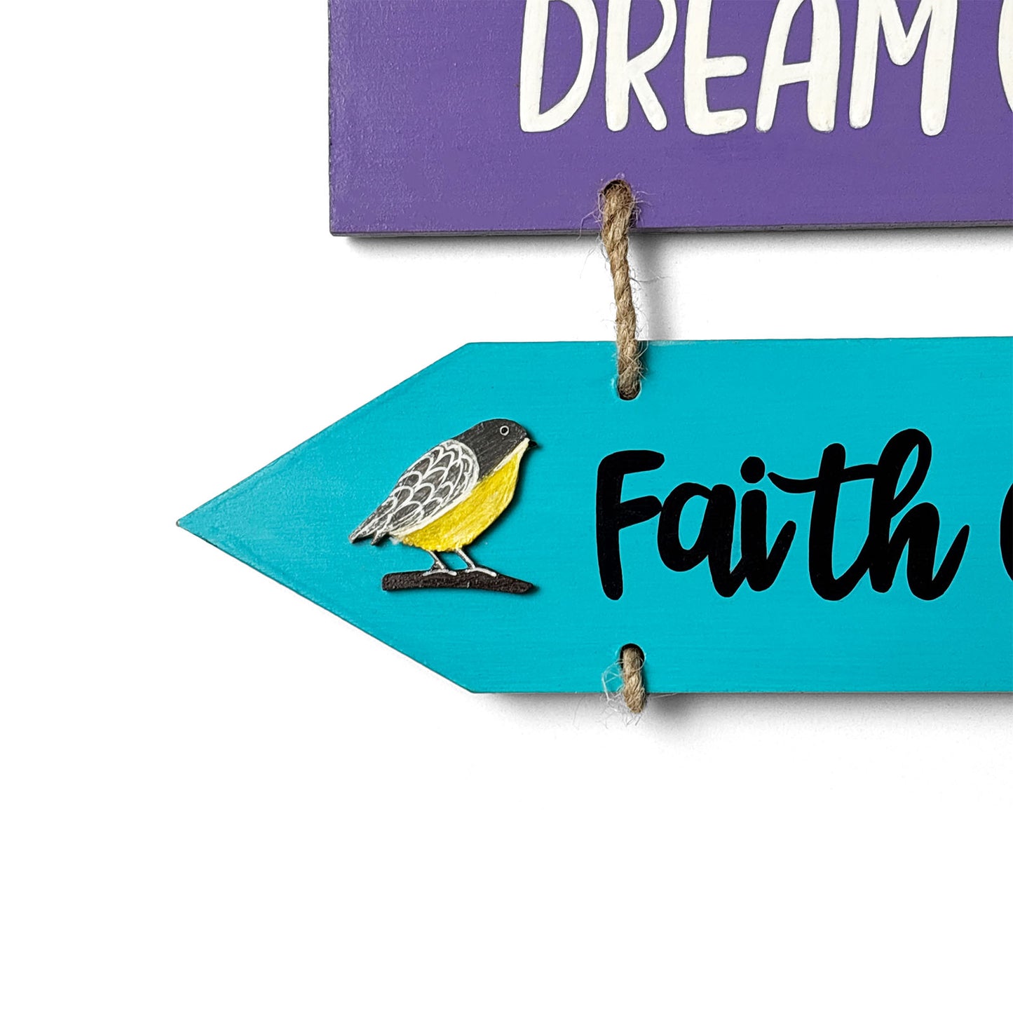 Motivational Quotes Hand-Painted Wooden Arrow Plank Wall Hanging - Design 1