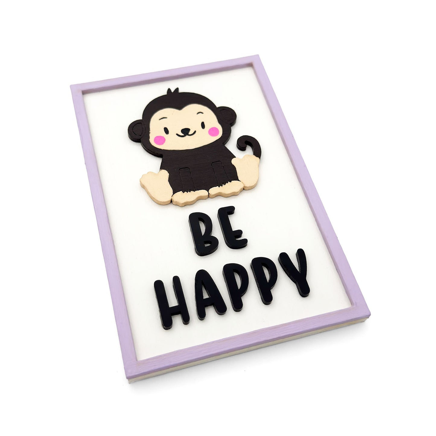 Animal Themed Hand-Painted Wooden Kids Wall Frame Combo of 6