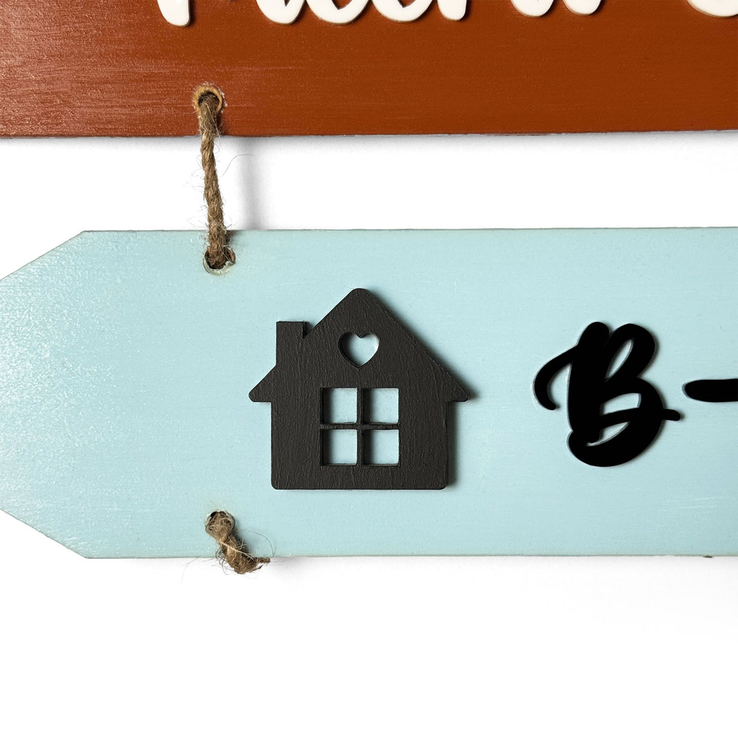 Personalised Hand-Painted Arrow Wooden Plank Name Plate For Home