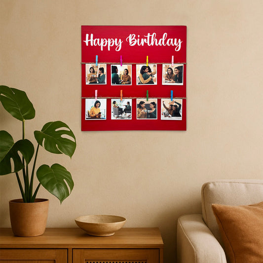 Personalised Hand-Painted Square Wooden Photo Holder