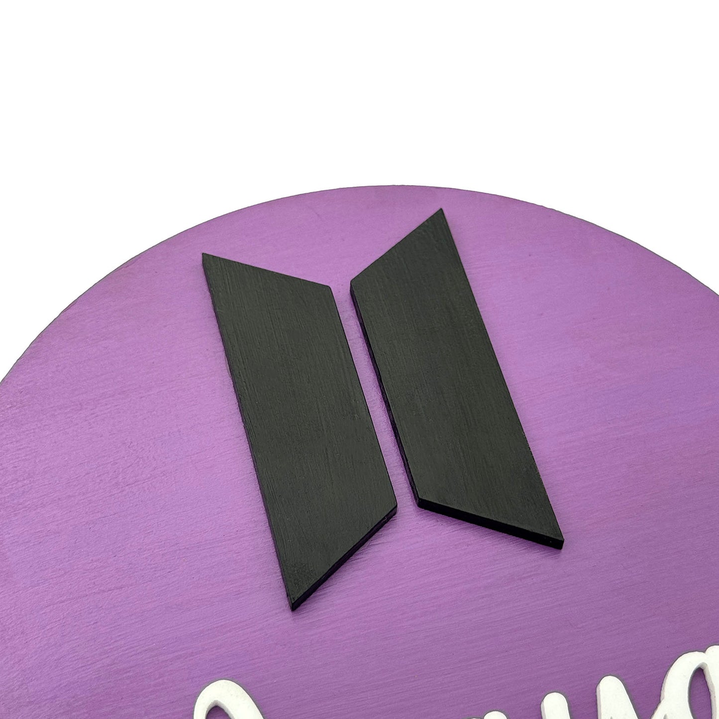 BTS Themed Hand-Painted Wooden Mini Kids Name Plate