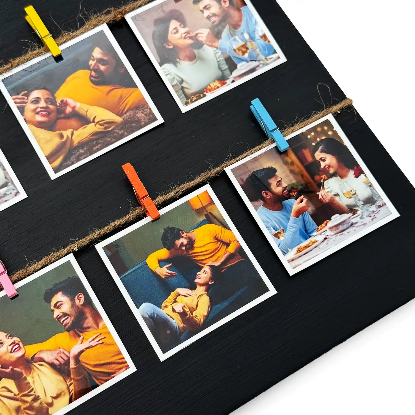 Personalised Hand-Painted Square Wooden Photo Holder