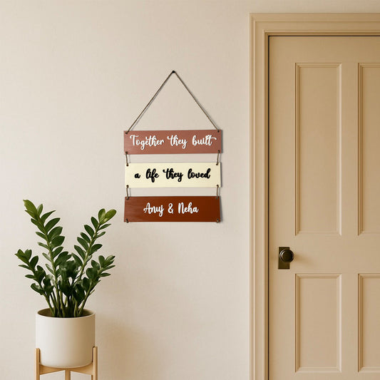 Personalised Hand-Painted Wooden Plank Name Plate For Home