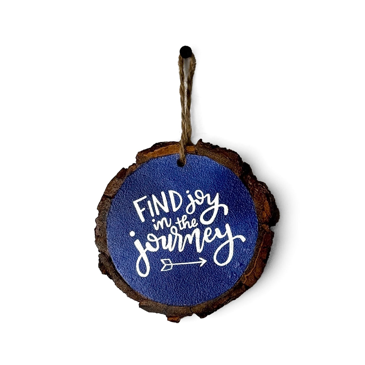 Find Joy In The Journey Hand-Painted Wooden Log Wall Hanging