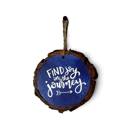 Find Joy In The Journey Hand-Painted Wooden Log Wall Hanging