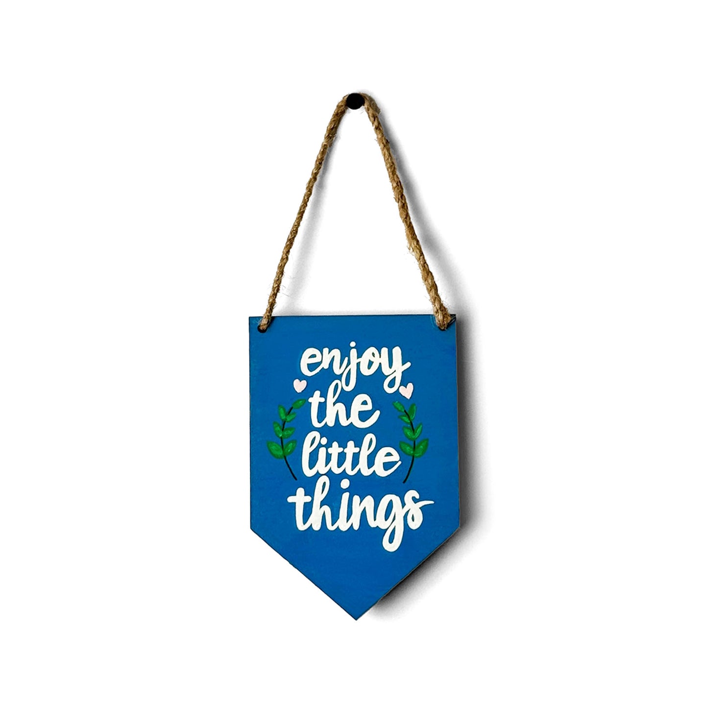 Enjoy The Little Things Hand-Painted Wooden Banner Hanging