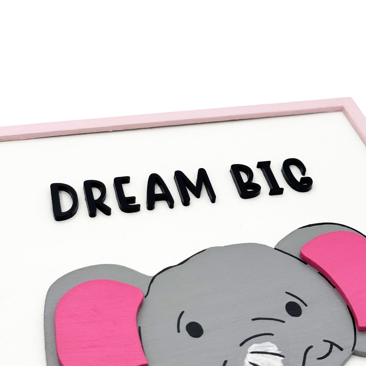 Dream Big Hand-Painted Wooden Kids Wall Frame