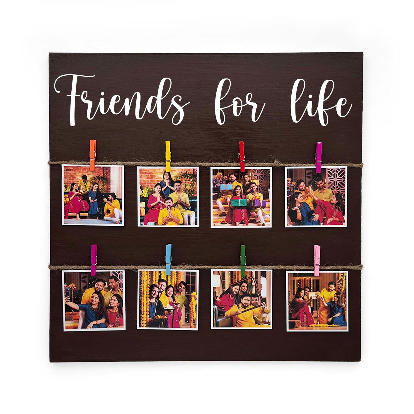 Personalised Hand-Painted Square Wooden Photo Holder
