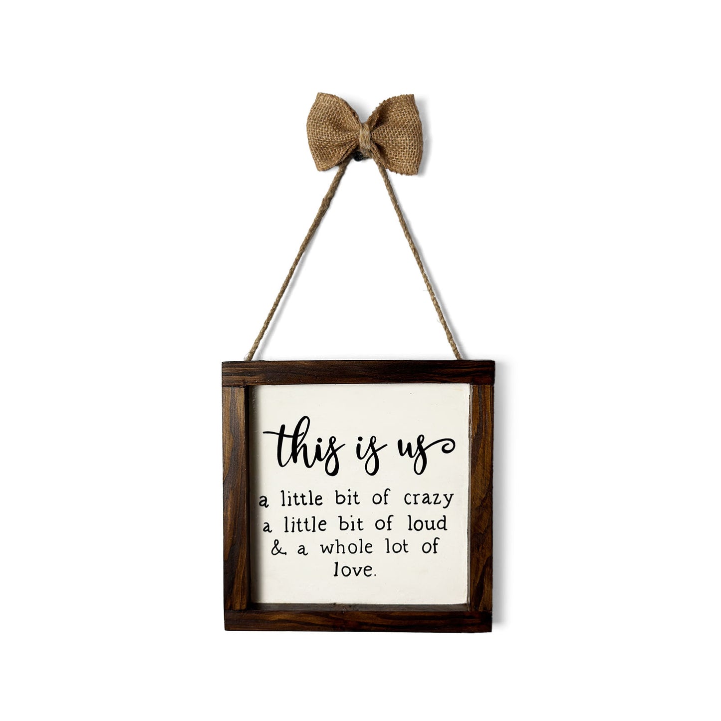 This Is Us Hand-Painted Wooden Wall Hanging