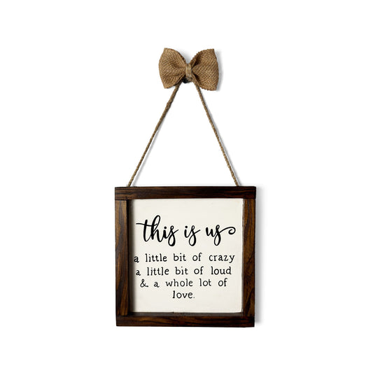 This Is Us Hand-Painted Wooden Wall Hanging
