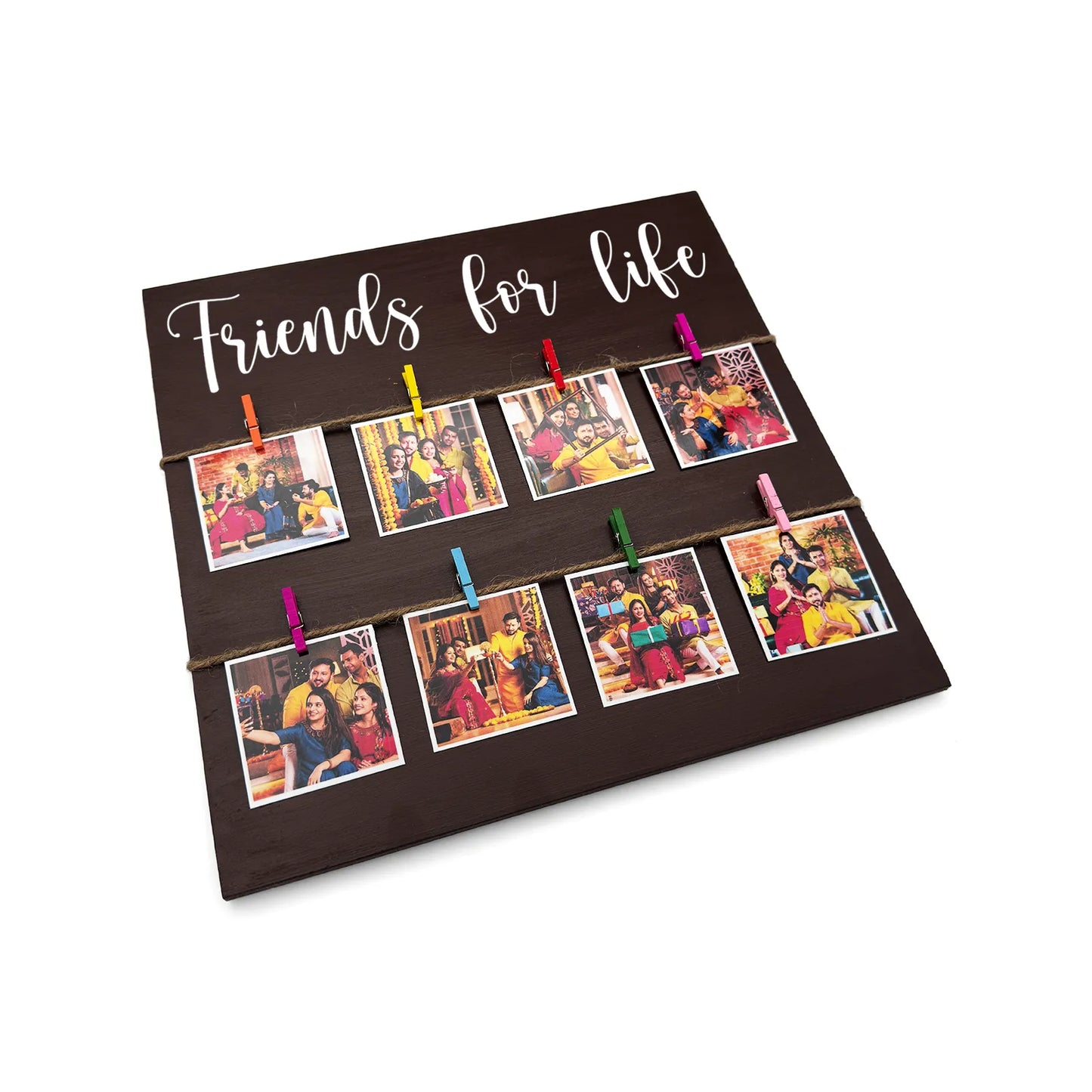 Personalised Hand-Painted Square Wooden Photo Holder