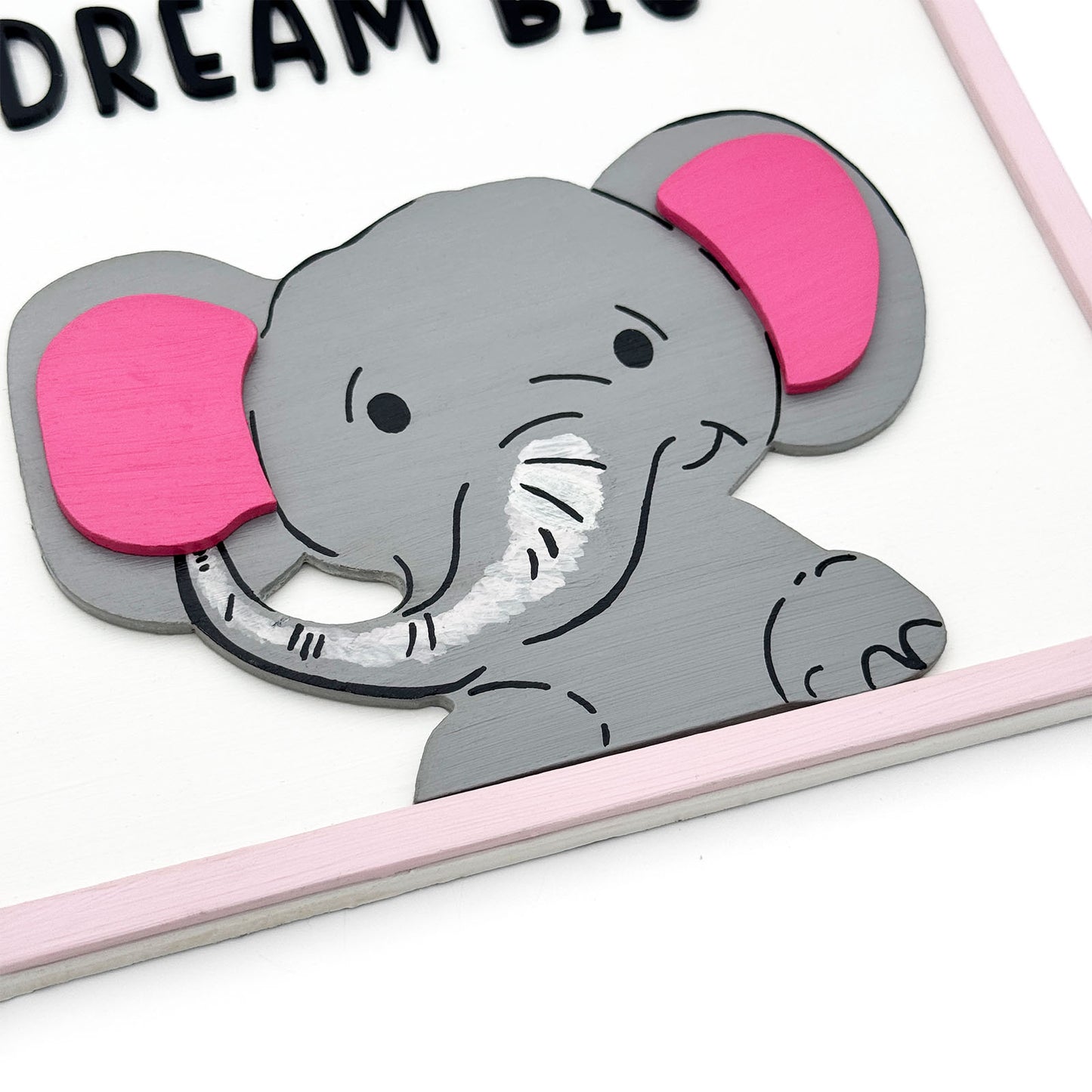 Dream Big Hand-Painted Wooden Kids Wall Frame