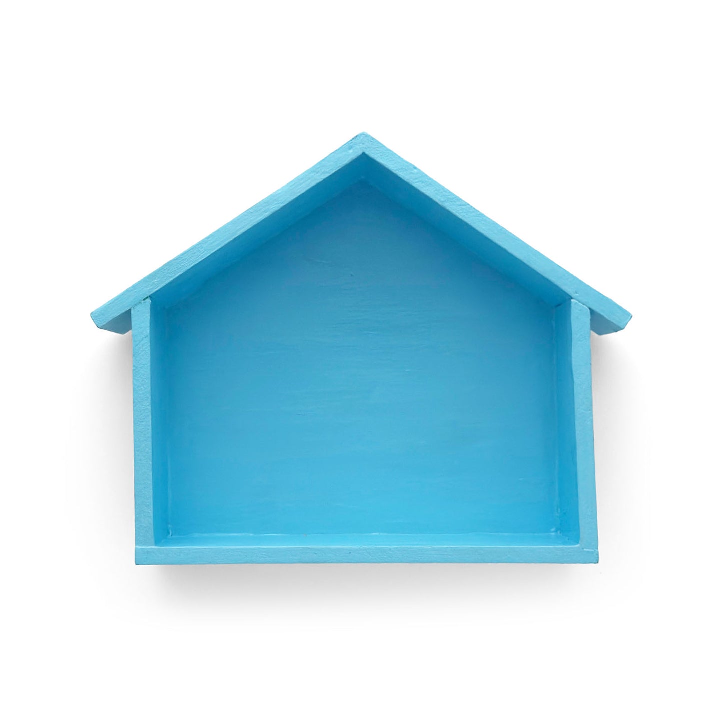 Hut Shaped Hand-Painted Wooden Wall Shelf Combo Of Five - Blue, Pink, Yellow, Teal, & Purple