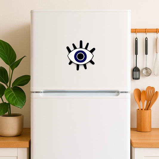 Evil Eye Hand-Painted Wooden Fridge Magnet