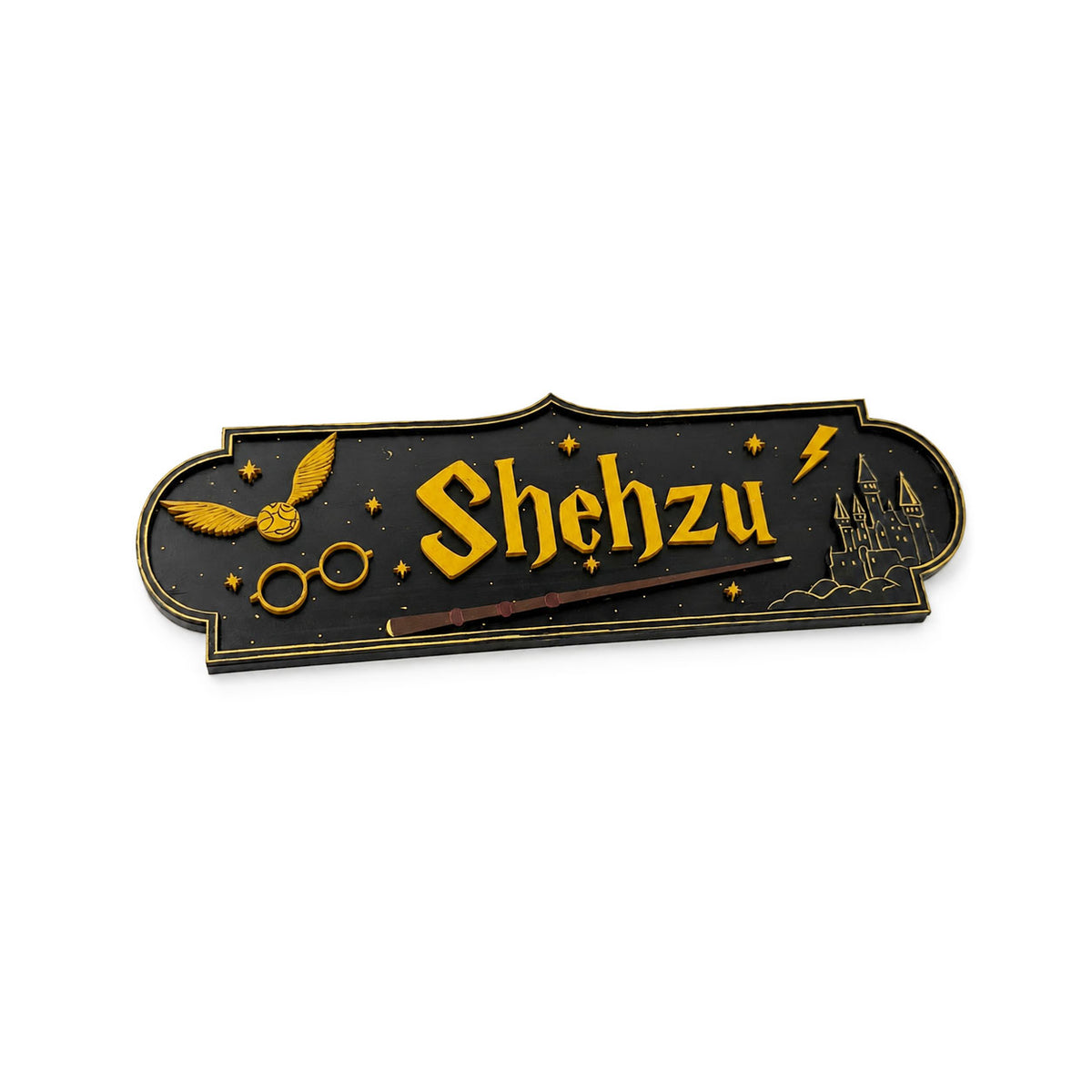 Harry Potter Themed Hand-Painted Wooden Kids Name Plate - Design 2