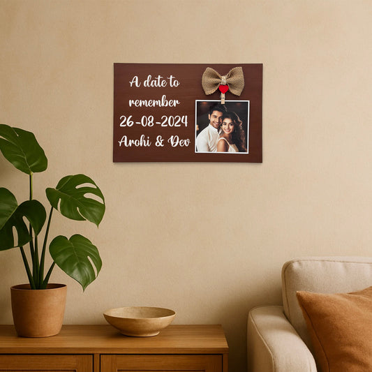 Personalised Hand-Painted Rectangular Wooden Photo Holder