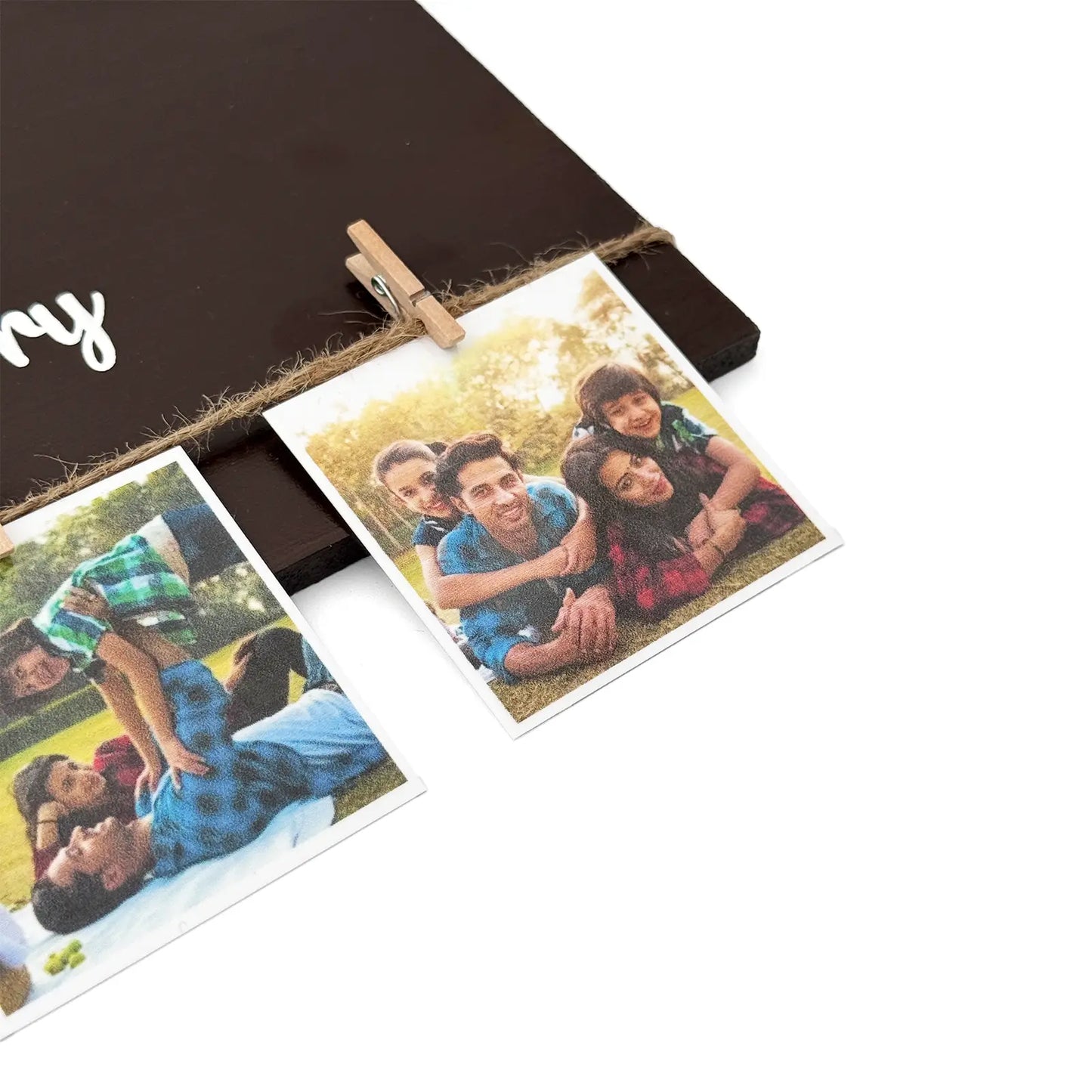 This Is Us Hand-Painted Wooden Photo Holder - Brown