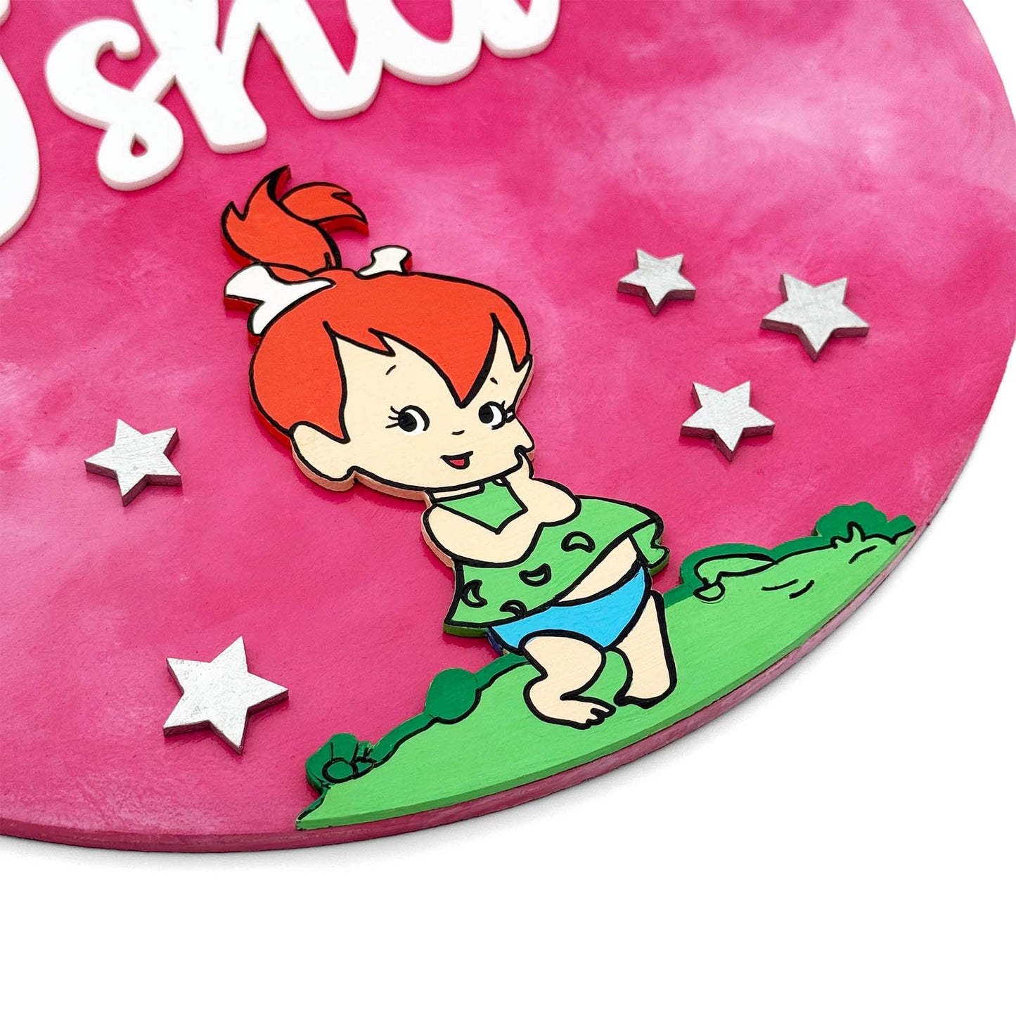 Nursery Themed Hand-Painted Wooden Kids Name Plate