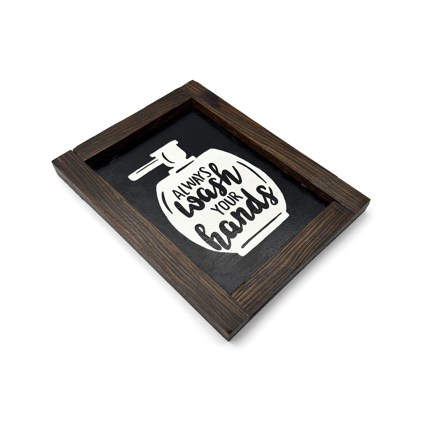 Hand-Painted Wooden Washroom Frame Combo Of 4