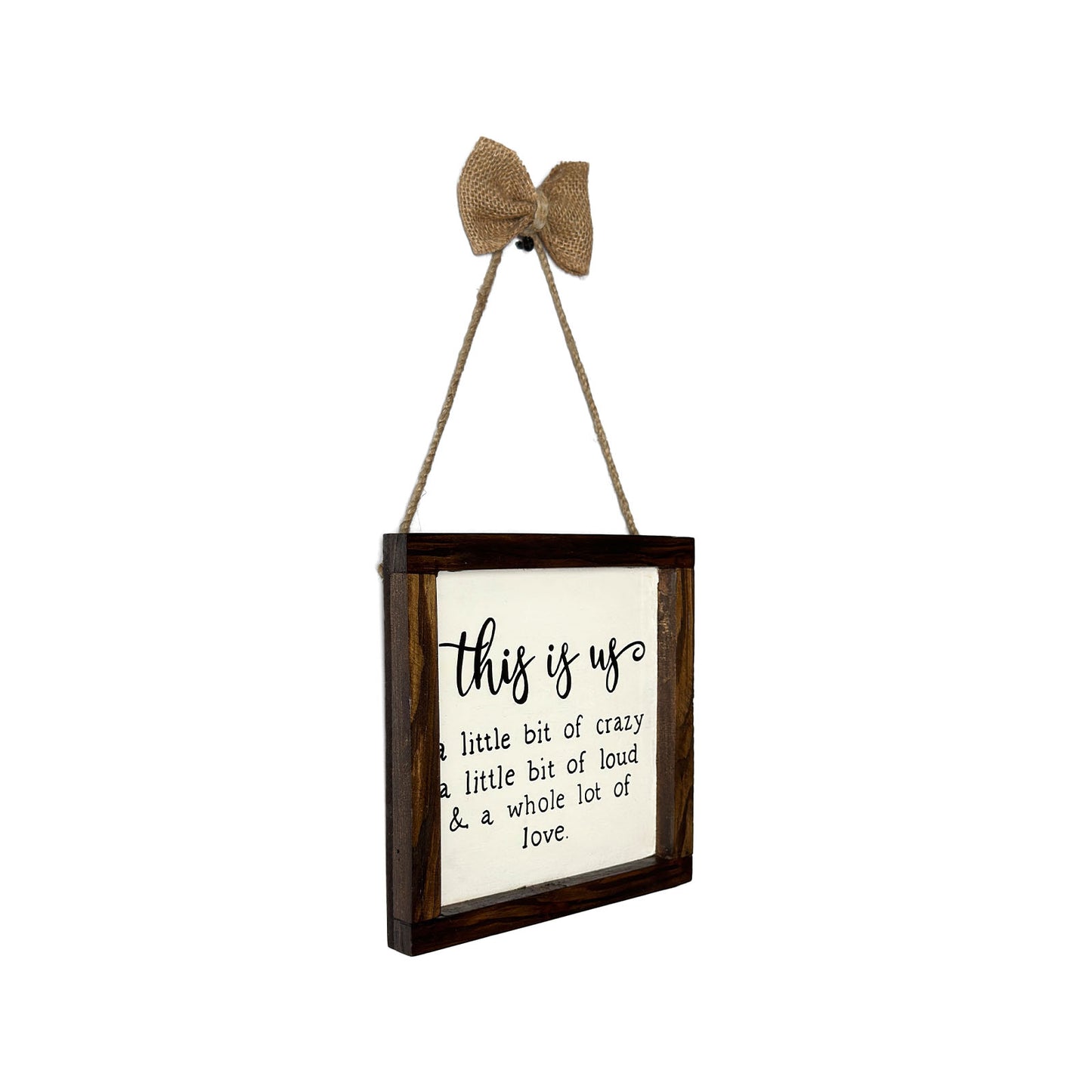 This Is Us Hand-Painted Wooden Wall Hanging