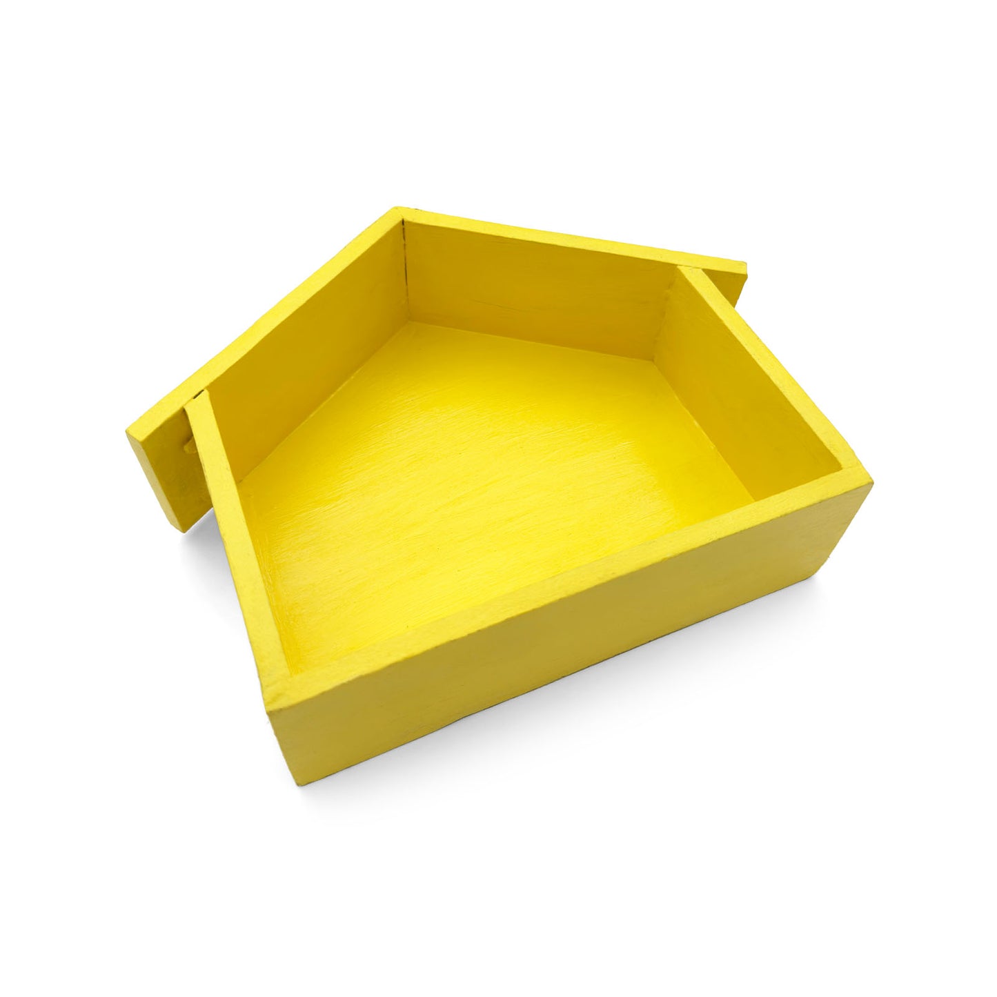 Hut Shaped Hand-Painted Wooden Wall Shelf Combo Of Five - Blue, Pink, Yellow, Teal, & Purple