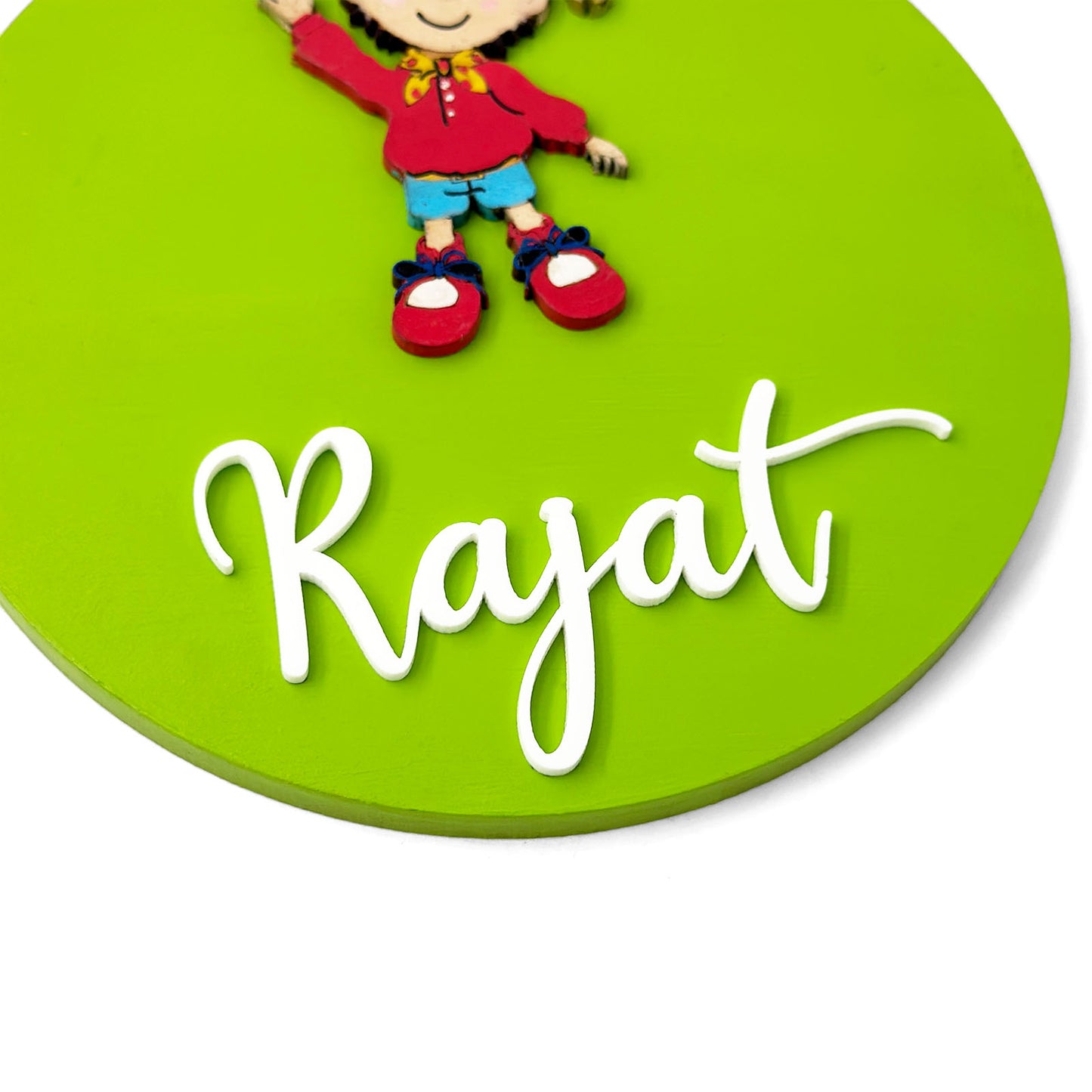 Noddy Themed Hand-Painted Wooden Name Plate For Kids