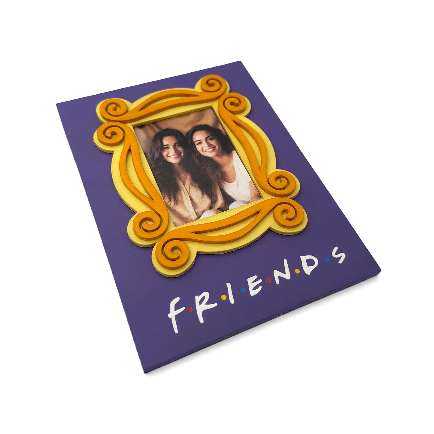 F.R.I.E.N.D.S. Hand-Painted Wooden Photo Holder - Purple