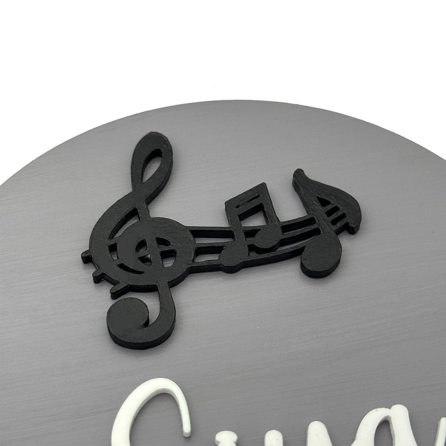 Music Themed Hand-Painted Wooden Mini Kids Name Plate