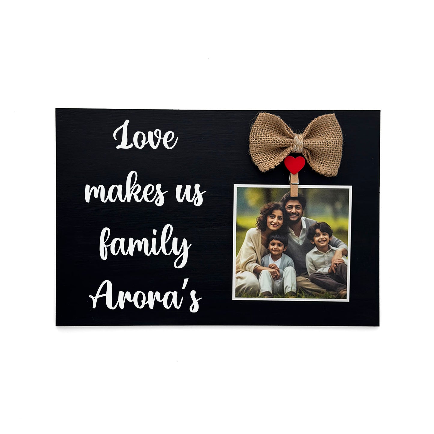 Personalised Hand-Painted Rectangular Wooden Photo Holder