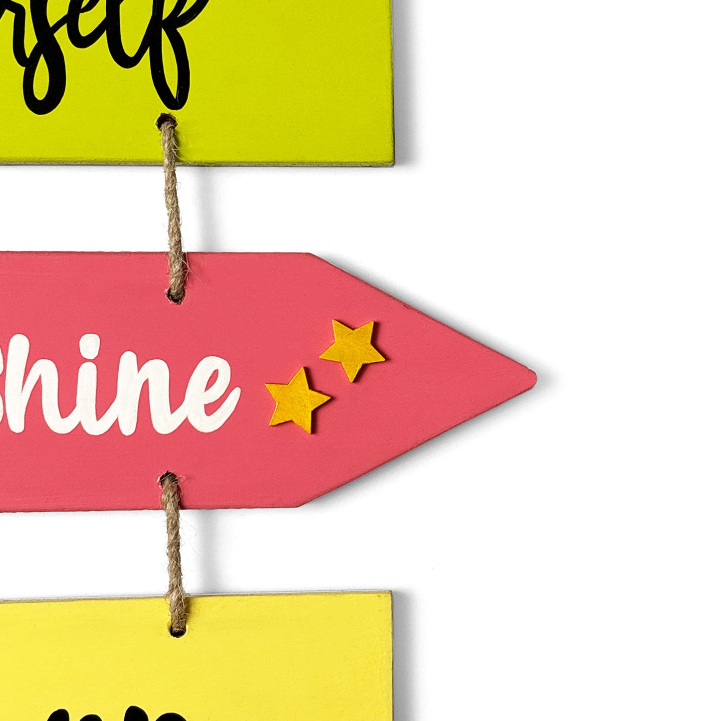 Motivational Quotes Hand-Painted Wooden Arrow Plank Wall Hanging - Design 1